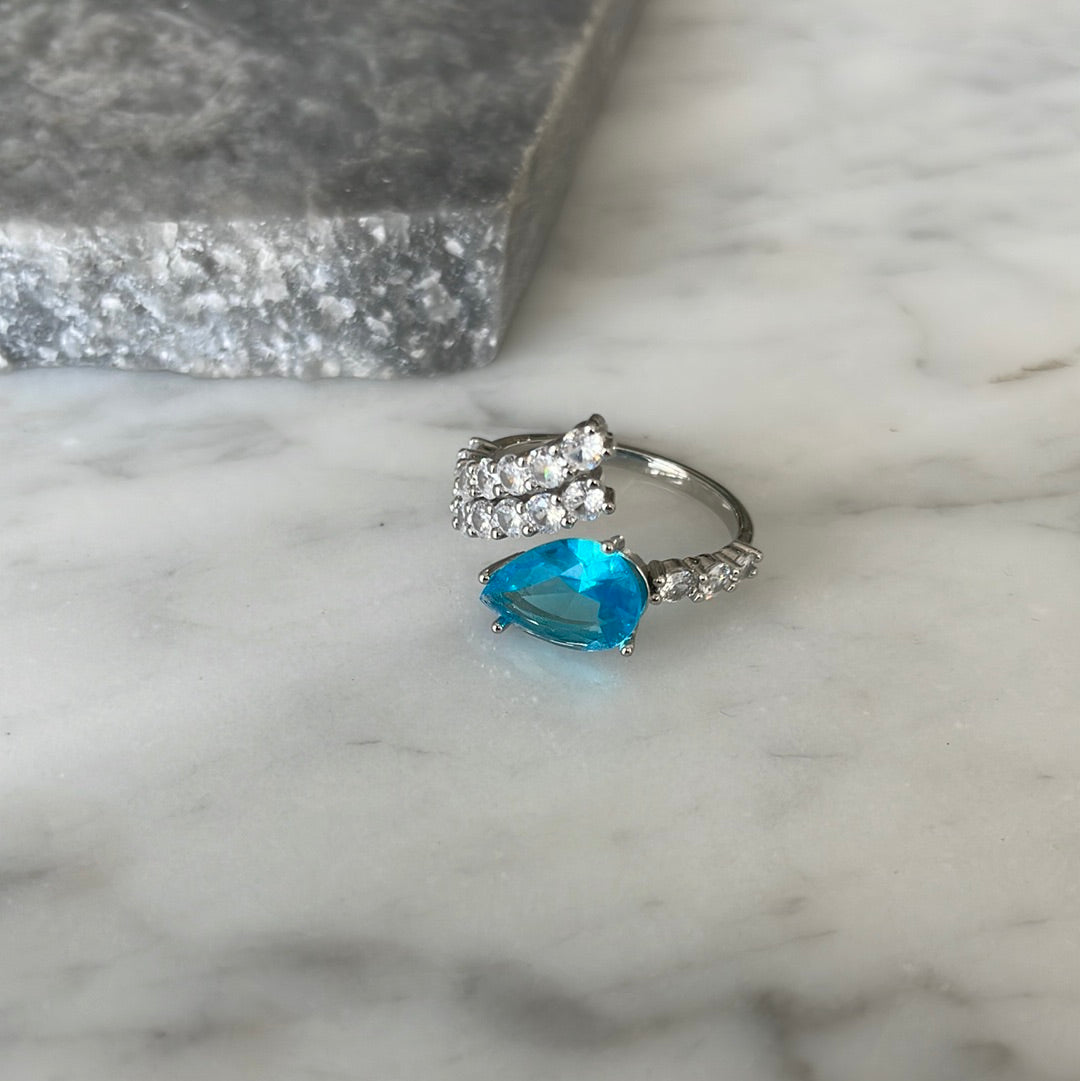 Anillo crystal Blue