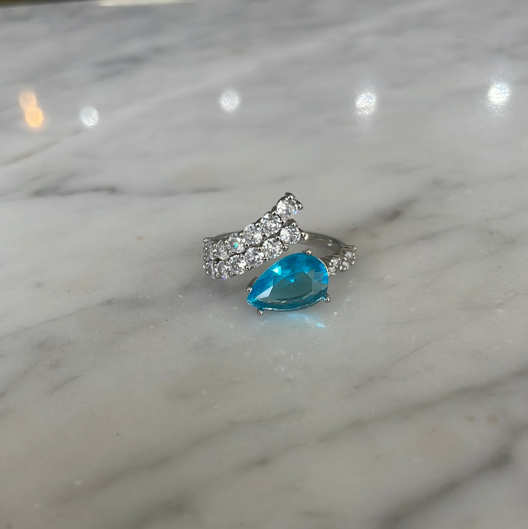 Anillo crystal Blue